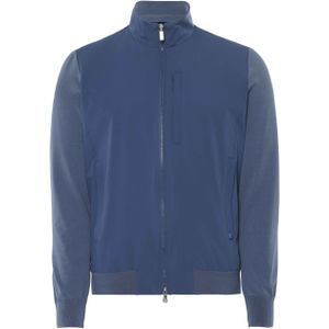 Paul & Shark Vest blauw (Maat: 3XL) - Effen - Halslijn: Opstaande kraag,