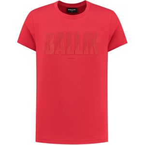 Ballin T-shirt rood (Maat: 140) - Logo - Halslijn: Ronde hals,