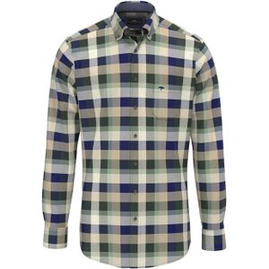 FYNCH-HATTON Overhemd  lichtbeige / navy / grijs gemêleerd / groen