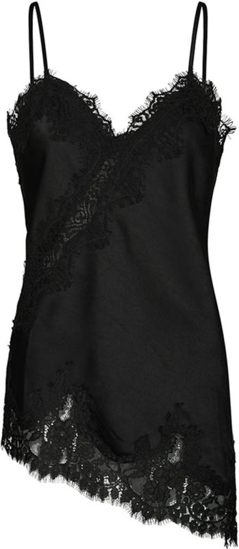 Neo Noir Dames top zwart (Maat: 34) - EffenKant - Halslijn: V-hals,
