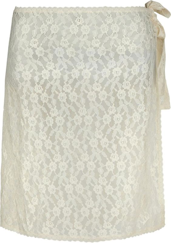 Neo Noir Dames rok ecru (Maat: 34) - Kant