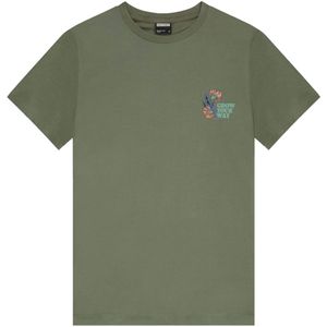 Kultivate T-shirt groen (Maat: 2XL) - Effen - Halslijn: Ronde hals,