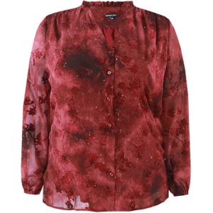 Exxcellent Dames blouse bordeaux (Maat: 44) - Halslijn: V-hals,