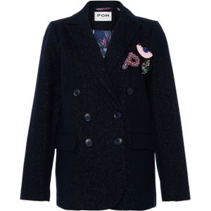 Pom Amsterdam Blazer blauw (Maat: 38) - Glitter