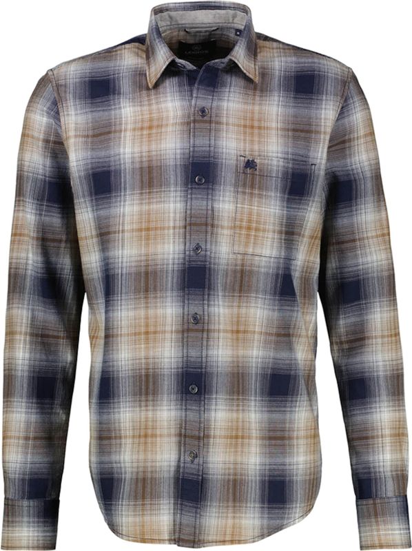 Lerros - Casual Hemd Lange Mouw - Blauw - 2591067/485