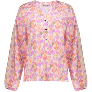 Geisha Blouse multicolor (Maat: S) - Halslijn: V-hals,
