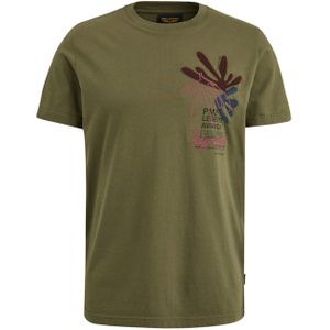 PME Legend T-shirt groen (Maat: S) - TekstFotoprint - Halslijn: Ronde hals,
