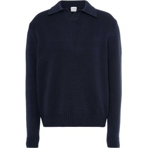 ASPESI Trui blauw (Maat: 50) - Effen - Halslijn: Polokraag,