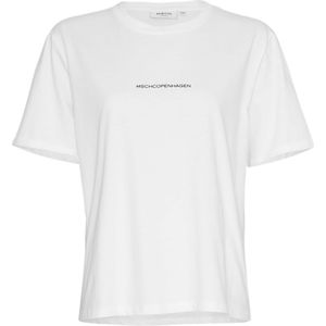 Moss Copenhagen T-shirt wit (Maat: M-L) - Tekst - Halslijn: Ronde hals,