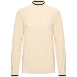 HV Society Dames trui beige (Maat: 36) - Effen - Halslijn: Opstaande kraag,