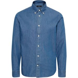 Matinique Overhemd korte mouw blauw (Maat: 43) - Effen