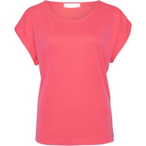 Rino & pelle T-shirt roze (Maat: S) - Effen - Halslijn: Ronde hals,