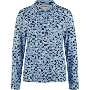 Barbara Lebek Blouse blauw (Maat: 42) - Halslijn: Kraag,