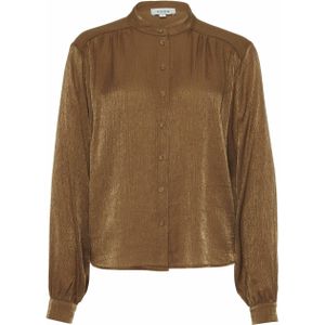 LIV - Blouse - French Olive - Losvallend Model - Opstaande Kraag