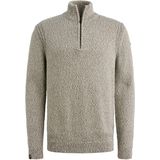 Vanguard Heren trui met rits grijs (Maat: S) - Mélange - Halslijn: Opstaande kraag met rits,
