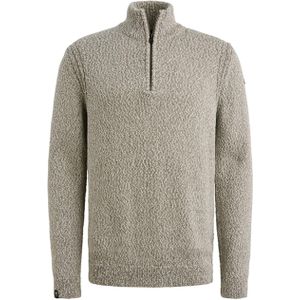 Vanguard Heren trui met rits grijs (Maat: S) - Mélange - Halslijn: Opstaande kraag met rits,