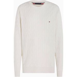 Tommy Hilfiger Trui ecru (Maat: M) - Kabelpatroon - Halslijn: Ronde hals,