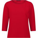 Betty Barclay - Damesshirt - 3/4-mouwen - Materiaalmix met Stretch - Recht Model