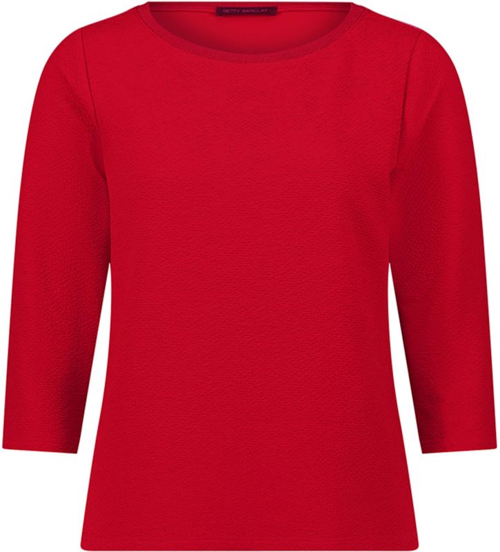 Betty Barclay - Damesshirt - 3/4-mouwen - Materiaalmix met Stretch - Recht Model