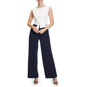 Vera Mont Overall Lang ohne Arm jumpsuit blauw (Maat: 48) - Effen - Halslijn: Ronde hals,