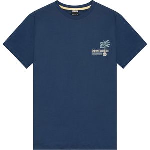 Kultivate T-shirt blauw (Maat: 2XL) - Fotoprint - Halslijn: Ronde hals,