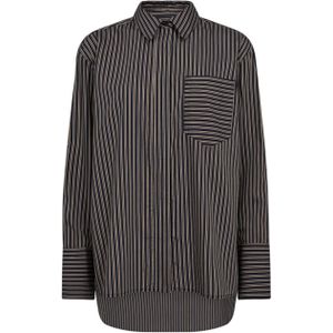 Co'Couture - Finacc Stripe Shirt Blouse - Zwart - Blouse
