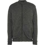 Baileys - Cardigan Zip - Vest - Groen - Mélange - Opstaande Kraag