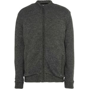 Baileys - Cardigan Zip - Vest - Groen - Mélange - Opstaande Kraag