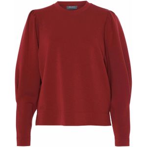 Mos Mosh Dames trui rood (Maat: S) - Effen - Halslijn: Ronde hals,