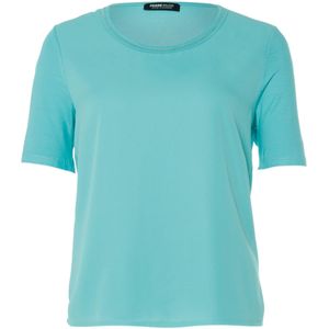 Frank Walder T-shirt blauw (Maat: 46) - Effen - Halslijn: Ronde hals,