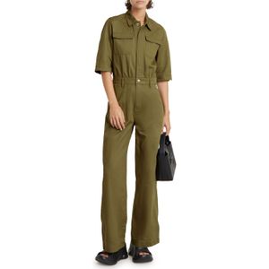 G-Star Raw Core jumpsuit s\s wmn jumpsuit groen (Maat: XS) - Halslijn: Kraag,