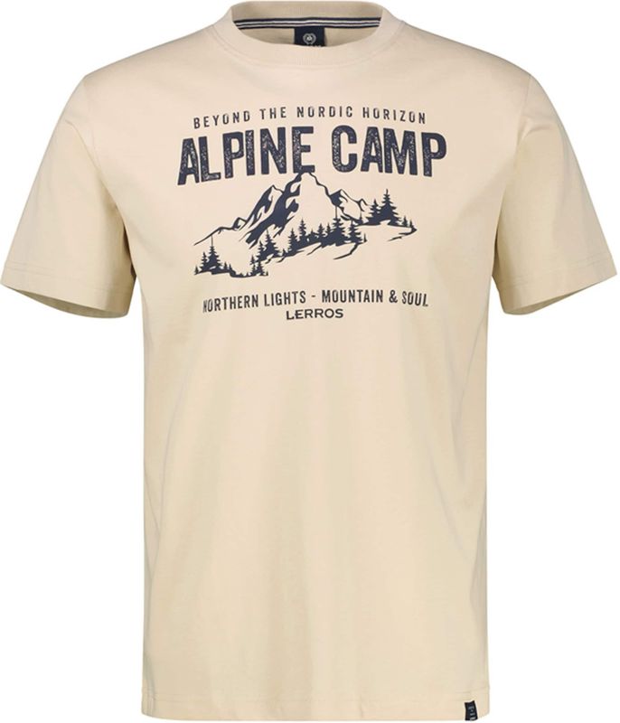 Lerros - T-shirt - FOAM WHITE - Heren T-shirt met Outdoorprint