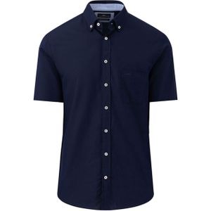 Fynch-Hatton Overhemd korte mouw blauw (Maat: XL) - Effen