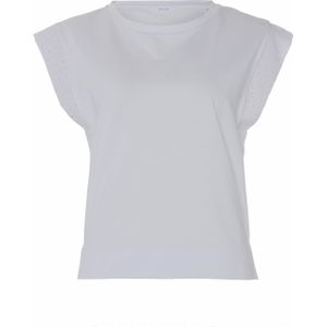 OPUS T-shirt wit (Maat: 42) - Effen - Halslijn: Ronde hals,