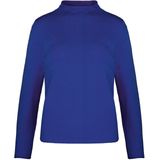 Bianca - Trui - Blauw - Effen - Halslijn: Opstaande Kraag
