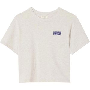 American Vintage T-shirt grijs (Maat: 98) - LogoMélange - Halslijn: Ronde hals,