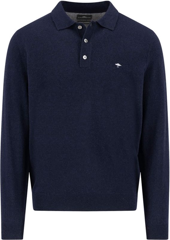 Fynch Hatton - 1514804 - Poloshirt - Effen Kleur - Lange Mouw - Wolmix