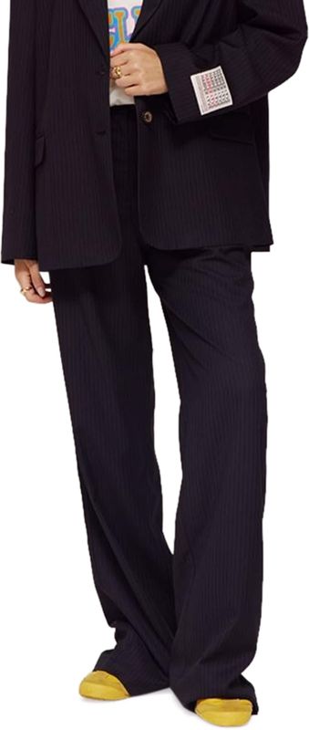 Harper & Yve - Broek Frederique - Stipe - Zwart - Vintage Blue