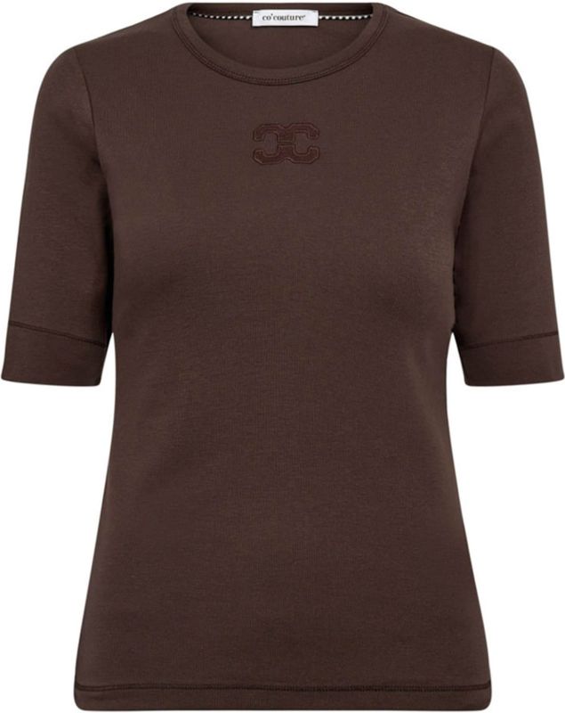 Co'Couture - Top korte mouw 33166 - Bruin