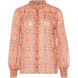 Geisha - Blouse 53663 - Rood/Sand - Boho Mosaic Print - Dames