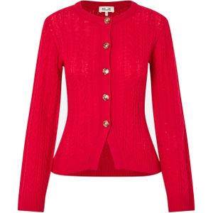 Baum und Pferdgarten Vest rood (Maat: L) - Kabelpatroon - Halslijn: Ronde hals,