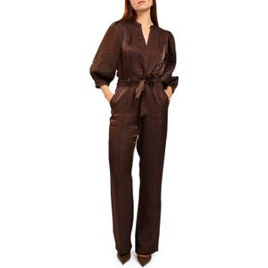 Aaiko - HELLEN SHINE VIS - Jumpsuit - Donker bruin