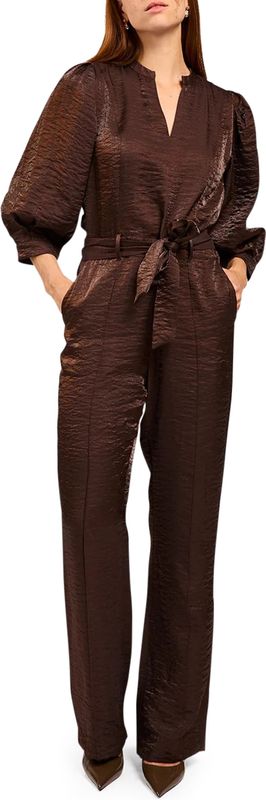 Aaiko - HELLEN SHINE VIS - Jumpsuit - Donker bruin