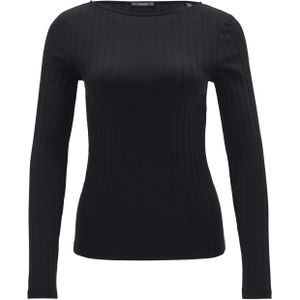 OPUS Longsleeve zwart (Maat: 40) - Effen - Halslijn: Ronde hals,
