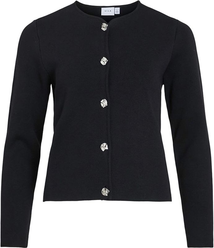 VILA - VISWAY - Gebreid Vest - Zwart
