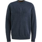 PME Legend Heren trui blauw (Maat: S) - Effen - Halslijn: Ronde hals,