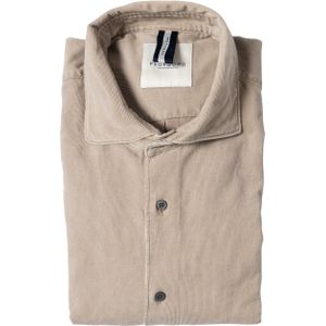 Profuomo - Overhemd - Beige - Corduroy