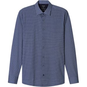 OLYMP - Level Five 24/Seven - Overhemd - Marineblauw - Body Fit - New York Kent