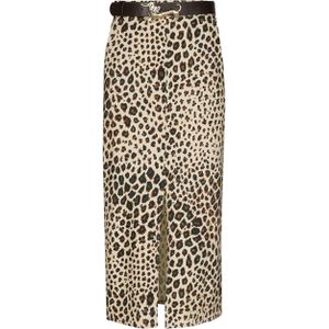 Caroline Biss - Rok - Beige - Katoen - Faux-uni - Recht