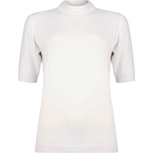 Roberto Sarto Dames trui ecru (Maat: 42) - Effen - Halslijn: Opstaande kraag,